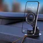 Car magnetic phone holder, suitable for car dashboards.