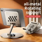 360 Rotate Aluminum Alloy Portable Tablet Holder For iPad Adjustable - Image 2