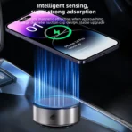 Car Phone Holder Stand with Wireless Charger Magnetic 360 Rotation - Image 3