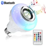 AC 85-265V 12W E27 LED Light Bulb with Bluetooth Speaker Music