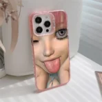 IPhone 17 16 15 14 13 12 11 X XR XS 8 7 Pro Max Plus Translucent Pink Cover Cellphones - Image 2